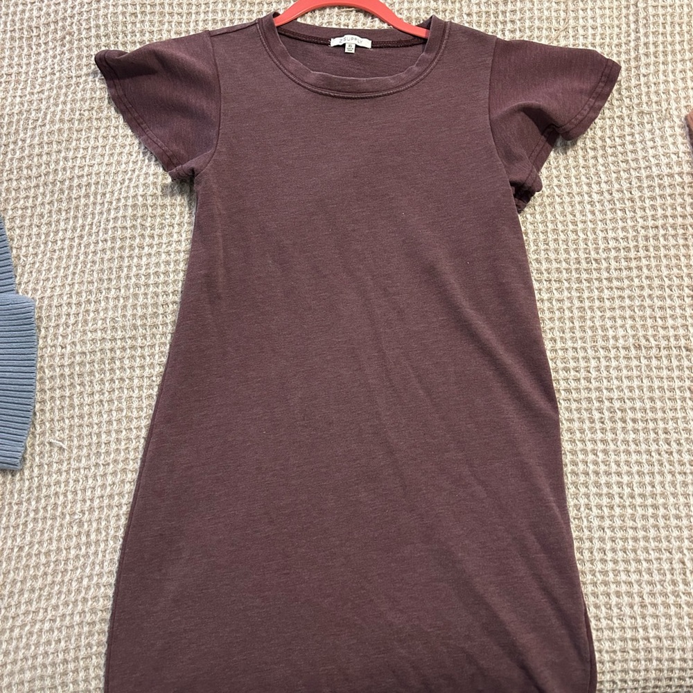 Z Supply T shirt Dress, Wine Color, Womens XS